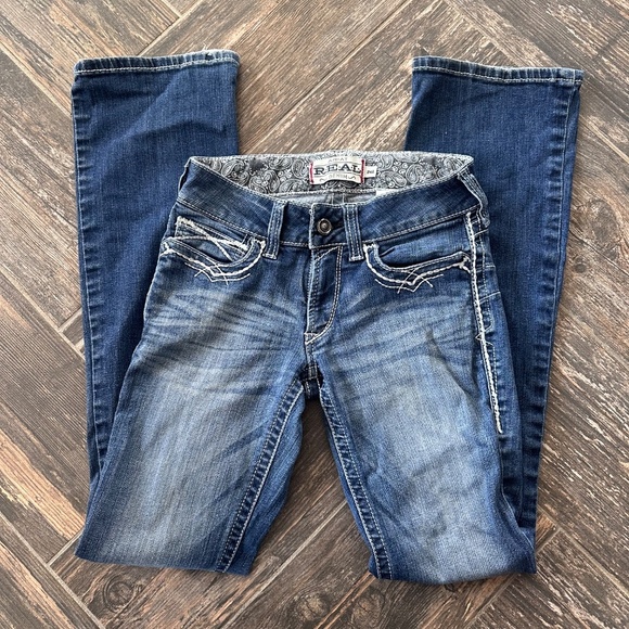 R.E.A.L. Mid Rise Stretch Entwined Boot Cut Jean - Size 26 - Picture 6 of 8